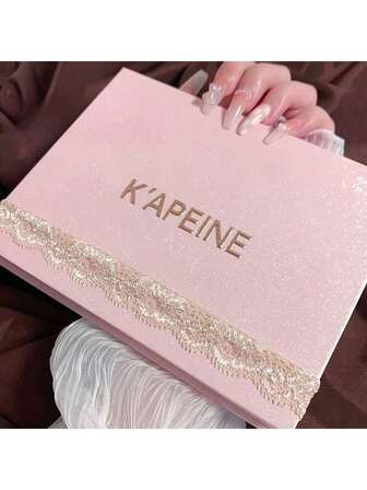 K'APEINE Paleta de sombras de ojos mate y con brillo KAPEINE de 12 colores con espejo - Juego de rubor iluminador y contorneador de larga duración