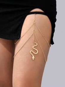 Fashionable Multi-Layer Snake Themed Body Chain Leg Chain Jewelry, Sexy Nightclub & Beach Accessory