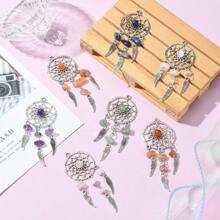 30pcs Dream Catcher Charms Natural Crystal Bohemian Charms Chakra Energy Dream Catcher Charms For Jewelry Making Bulk - 30pcs Color - View 5