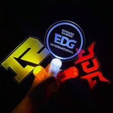 An EDG Team Logo LED Handheld Sign - A Nighttime Essential For Esports Fans (Multiple Colors Indicate Random Color Shipment)