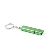 1Pc Vogeltrainingsfluitje Draagbare aluminium veiligheidsfluitje voor buiten wandelen kamperen overleving nood sleutelhanger multitool Dual-Tube overlevingsfluitje evenement scène arrangement commando spel activiteit training repetitie verrassingscadeaus voor vrienden