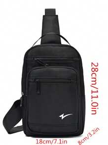 1pc Men's Solid Color Multi-Pocket Waist Bag/Chest Bag, Fashionable & Versatile, Suitable For Men's Daily Use, Travel & Vacation, Adjustable Shoulder Strap Purse Belt Fanny Pack Side Bags For Men