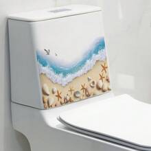 1PC Creative Beach, Shell, Starfish Bathroom Toilet Decorative Stickers, Self-Adhesive Removable Wall Decals Gifts Birthday Graduation Room Decor Home Decor Wall Decor Bathroom Decor Bedroom Decor Room Decoration Stuff Living Room Decor House Decor Home Decor Living Room Wall Art Wall Paper Personalised Stickers