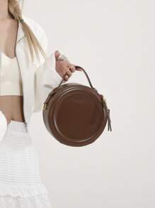 New Fashion Women Shoulder Handbag Ladies Small Round Bag Young Women Round Purse