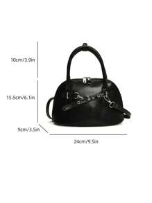 New Women's Bowling Tote Bag, Minimalist Design With Adjustable Shoulder Strap Design Crossbody Bag, High-End And Stylish Shell Bag, Daily Shopping And Commuting Bag For Commuting To Work, Casual Multi-Functional Zipper Closure Shoulder Bag, Suitable For Gifting Friends For Shopping, Dating, Business Trips, And Business