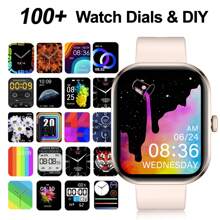 智能手表，无线呼叫/拨号，多种运动模式，呼叫提醒和拒绝，短信提醒，自定义壁纸，兼容 Iphone/Andriod