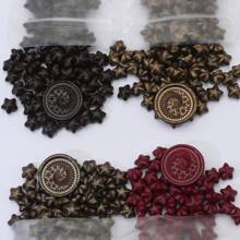100Pcs Dark Coffee Star-Shaped Sealing Wax Beads For DIY Decoration, Including Envelopes, Wedding Invitations, Cards, Postcards, Gift Packaging, Crafts, Scrapbooks