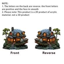 1 波西米亚风格亚克力龟屋雕像适合家庭和办公室的幻想主题装饰，非常适合春季庆祝复活节派对餐桌中心装饰多功能房间装饰