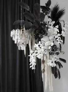 Faux Pampas Grass, 55cm Fluffy Fake Pompas Floral, Artificial Pompous Grass Branches For Floor Vase Fillers, Boho Farmhouse Room Wedding Decor Gifts Birthday Graduation