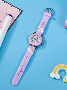 1pc Cute Unicorn Silicone Electronic Watch, Suitable For Daily Wear, Birthdays, Other Holiday Gifts