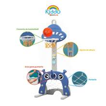 Canasta De Basquetbol Y Portería Infantil 3 En 1 Golf y Futbol - Azul - Ver 4