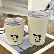 1 件可爱狗不锈钢真空水瓶，保温咖啡杯，夏季和冬季饮品，旅行配件，礼物，汽车保温杯 - 彩色 - 查看 8