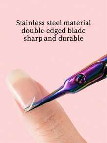 Cortaduros de piel muerta de acero inoxidable, cortaúñas ruso, tijeras de uñas de belleza manicura con punta - Multicolor - Ver 3