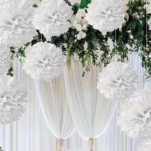 9 Stücke Hochzeitsfeier Deko Papierblumen Kugeln, Bogen Dekorationen, Tischmittelstücke, Deckendekorationen, Partyhintergrund Dekorationen, geeignet für Hochzeitszeremonien, Feste, Partydekoration