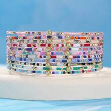 1 pièce Bracelet boho d'été à perles avec un design inspiré de l'océan et de la plage, convient aux hommes et aux femmes