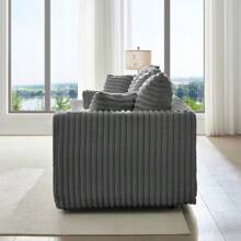 104.3" Plush Corduroy 4-Seat Sofa Modern Comfy Upholstered Sofa Cloud Couch Deep Seat Couches With Soft Pillows Convertible Deep Seat Sofa Lounge Chair For Living Room Bedroom Apartment Office