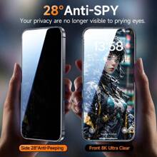 MAGIC JOHN Screen Protector 2 Packs Compatible With IPhone, And Clear & Privacy Protection, Fingerprint Resistant, Dust-Free, Bubble-Free Anti-Spy Tempered Glass Full Coverage Gift For Easter, Birthday, Family, Mother, Friends, Boyfriend, Girlfriend Waterproof Shockproof Anti-Fall Scratch Resistant