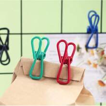 20pcs Chip Bag Clips, Multipurpose For Sealing Food, Paper Racks, Clothing Hangers, Kitchen Bags, Versatile Clothespin (Random Color)