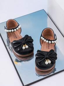 Fashion Versatile Comfortable Breathable Rhinestone Bow Hook And Loop Hollow Girls Student Children Flat Shoes