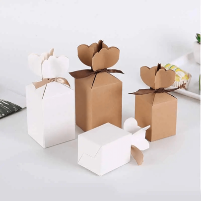 5/15/20pcs,Kraft Packing Box Cardboard Gift Box Valentine's Day Mother's Day Party Wedding Decoration,Small Business Supplies,Packing Box,Wedding Decoration