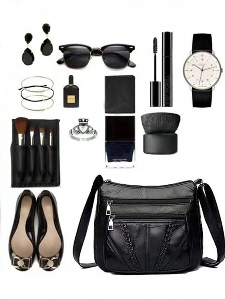 质地柔软的小包单肩包全时尚斜跨包【拉链方向随机】适合青少年夏季休闲户外运动或度假旅行或毕业礼物或生日礼服配饰