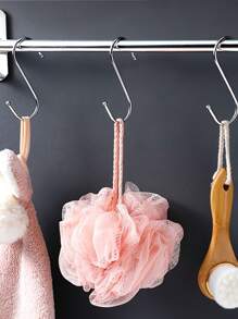 10 个装不锈钢粘合挂钩，学生宿舍便携式无孔挂钩，家庭橱柜门后不锈钢 S 形双挂钩，家庭储物和整理，适用于厨房、卧室、浴室、办公室、书桌 - 彩色 - 查看 4