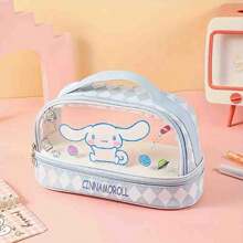 Sanrio 1pc Large Capacity Hello Kitty Pencil Case - Fun Cartoon Design With Kuromi, My Melody, And Cinnamoroll - , Portable Stationery Storage Box Suitable For School, Office, And Travel (Some Accessories Come In Random Colors)