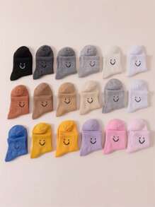 5 Pairs/10 Pairs Random Smiling Face Versatile Ankle Socks, Suitable For Daily Wear - Multicolor - View 2