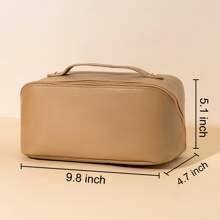 Customized Embroidered Solid Color Makeup Bag And Toiletry Bag, Ideal For Storing Cosmetics. Can Be Personalized With Your Name, Suitable For Boys And Girls. Great For Outdoor Travel And Back-To-School Season, Bridesmaid Gifts, Weddings, And Unique Holiday Gifts. - Multicolor - View 10
