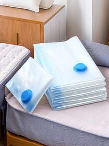 Set de 5 piezas/3 piezas/1 pieza de bolsas de compresión al vacío gruesas, bolsas de almacenamiento impermeables y antihumedad para uso doméstico, ropa de cama, empaque, viaje, dormitorio, bolsas de compresión al vacío reutilizables, funda antipolvo para ropa, ahorro de espacio para vestidos, pantalones, zapatos, jeans, botas, faldas, bolsas para la escuela, accesorios y artículos escolares