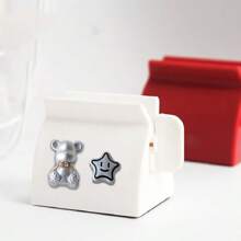 Couple Rabbit & Teddy Bear Toothpaste Squeezer, Manual Toothpaste Dispenser, Bathroom & Cosmetics Tube Squeezer - Multicolor - View 4