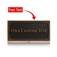 Customized Bronze Metal Plaque - Personalized Text Plaque, 6x12 Inch Aluminum Wall Decor, Suitable For Home And Office - Multicolor - View 1