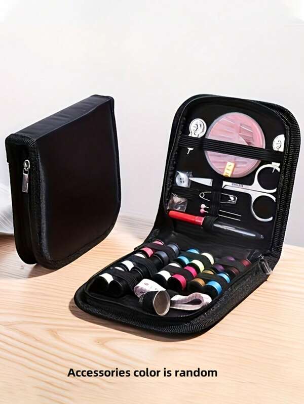 Colorful Mini Portable Travel Sewing Kit - All-Season Essentials For Quick Repairs & Everyday Use On Canvas