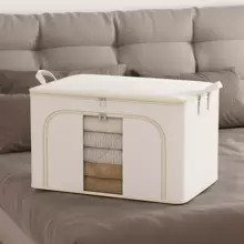 1 Stück hochkapazitätige weiße Packtasche zum Umzug, Unter-Bett Aufbewahrungstasche, Haushalt & Reise Quilt Organizer Tasche, feuchtigkeitsgeschützte Kleidungsaufbewahrungstasche, Spielzeug Organizer Tasche, Lager Diverses Artikel Aufbewahrungstasche - Weiss - Übersicht 1