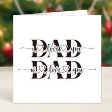 1 张“我爱你父亲”卡片，送给爸爸的可爱父亲节贺卡，送给儿子和女儿的令人印象深刻的父亲礼物，我父亲的赞美卡片 - 彩色 - 查看 3