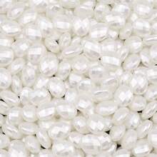 100/200/500pcs 12x10mm Oval Acrylic Beads, Mesh Hole, For DIY Jewelry Making Bracelet Necklace Cell Phone Chain Craft Decoration
