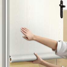 1 Cuộn Giấy Dán Tường Vân Gỗ Nhôm Tự Dính, Giấy Dán Tường Có Kết Cấu Gỗ Thật, Miếng Dán Tường Chống Thấm Nước Và Dầu Mỡ Có Thể Tháo Rời, Dễ Dàng Dán Trên Cửa, Thích Hợp Cho Phòng Ngủ, Phòng Tắm, Phòng Khách, Khung Cửa Bằng Hợp Kim Nhôm Và Gỗ Nguyên Khối - Nhiều màu - Xem 5