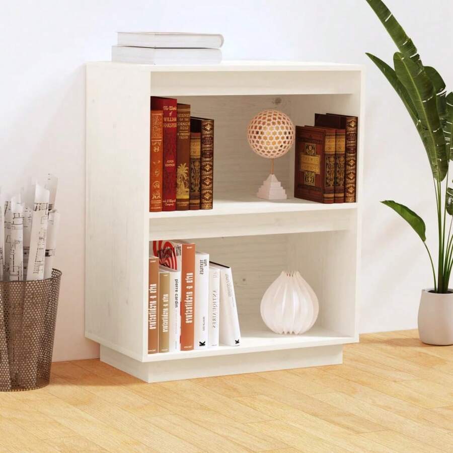 Armoire console Blanc 60x34x75 cm Bois de pin massif