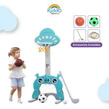Canasta De Basquetbol Y Portería Infantil 3 En 1 Golf y Futbol - Verde - Ver 5