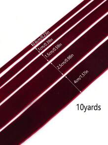 一卷 5 号勃艮第天鹅绒丝带，适用于 DIY 工艺品、礼品包装和圣诞装饰 - 缝纫和针织用品