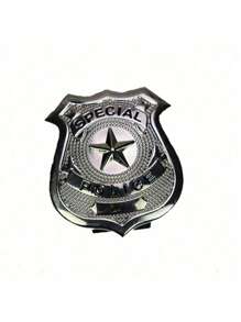 Collar con cadena con insignia de policía, accesorio de insignia de policía adecuado para disfraz de juego de roles - Collar con placa de policía - Ver 5