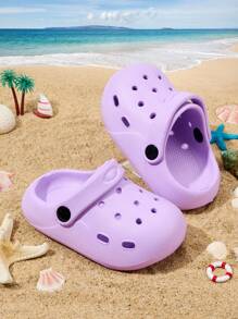 女孩夏季休闲舒适轻便时尚透气纯色凉鞋 - 紫色 - 查看 2