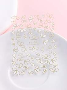 2 hojas con calcomanías de arte de uñas en relieve con estampado bohemio de mandalas, flores, hojas y encaje en 3D con efecto bronceado, decoraciones florales francesas autoadhesivas para diseños DIY