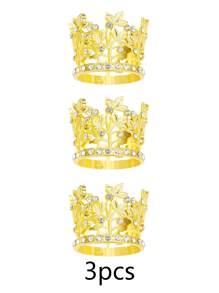 6pcs Alloy Mini Crown Princess Headband, Party Supplies, Party Favors And Decorations, With Holiday Headpiece Set Valentine's Day Accessories