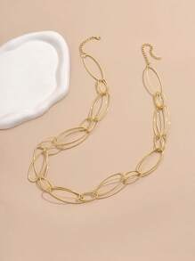 1pc Glamorous Exaggerated Hollow-Out Long Necklace For Women