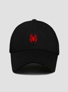 1 Pc Men's Adjustable Spider Print Casual Minimalist Baseball Cap, Suitable For Daily Wear
