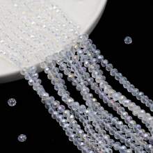 600 件 3 毫米混色 AB 水晶玻璃扁圆珠，适合 DIY 珠宝制作、手链、项链、手工珠宝和时尚配饰 - 扁圓切角 - 查看 11