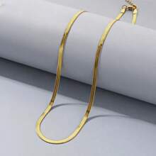 سلسلة عنق بسيطة بشكل شريحة الثعبان 2/3/4/5 مم، تصميم يناسب الجنسين، نفس طراز ميايا كندو؛ سلسلة عنق ذهبية على طراز عظام الثعبان، سلسلة شريحة عالية الجودة للرجال والنساء، قلادة بسيطة، مناسبة للزفاف والاحتفالات والحفلات والطراز الرجعي والملابس الرسمية والإكسسوارات - متعدد الألوان - مشاهدة 11