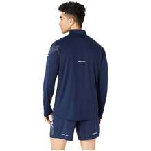 Asics ICON LS 1/2 ZIP Men's Long Sleeve T-Shirt In Blue ✅ Delivery 24/72h To Spain (Peninsula) - Blue - View 2