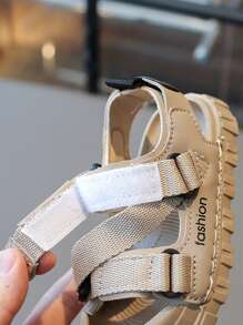 全新轻便防滑软底防踢幼儿鞋，百搭男童女童夏季沙滩运动凉鞋 - 棕色 - 查看 7